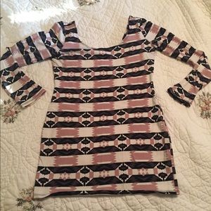 TRIBAL PRINT 3/4 SLEEVE SHIRT⚡️